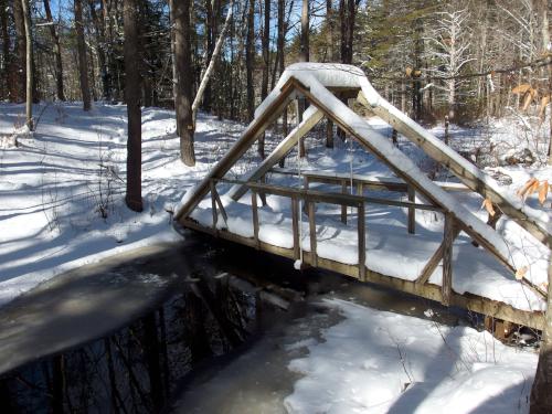 second footbridge in February at Plaistow Town Forest in southern New Hampshire