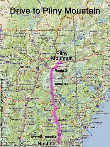 Pliny Mountain drive route