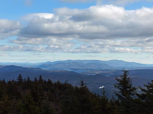 view east from a near-summit outlook on Plymouth Mountain in New Hampshire