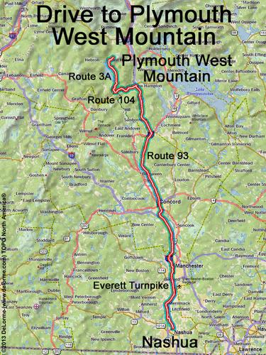 Plymouth West Mountain drive route