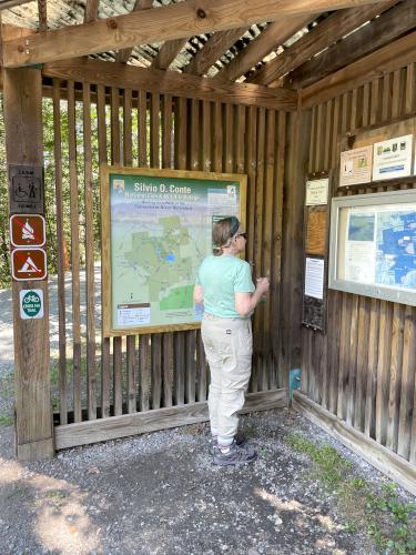 kiosk in August at Pondicherry Wildlife Refuge in New Hampshire