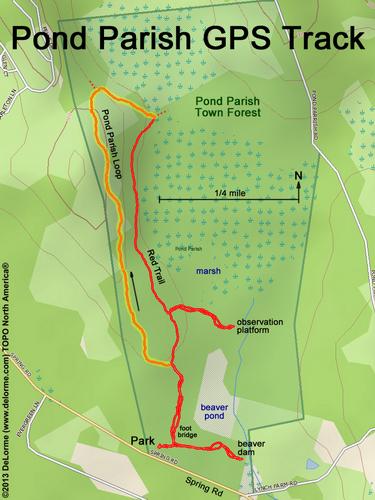 Pond Parish Town Forest gps track