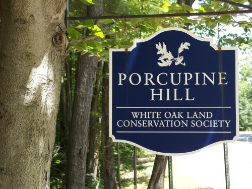 entrance sign to Porcupine Hill near Holden MA