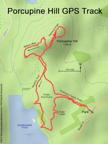 Porcupine Hill gps track