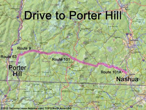 Porter Hill drive route