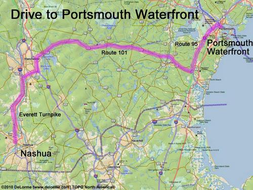 Portsmouth Waterfront drive route