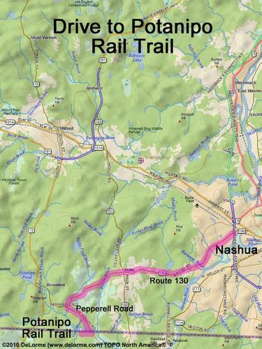 Potanipo Rail Trail drive route