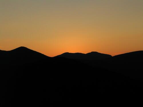 sunset on Potash Mountain in New Hampshire