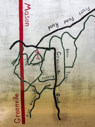 map of trails in Mason (adjacent to Potter Woods) in southern New Hampshire
