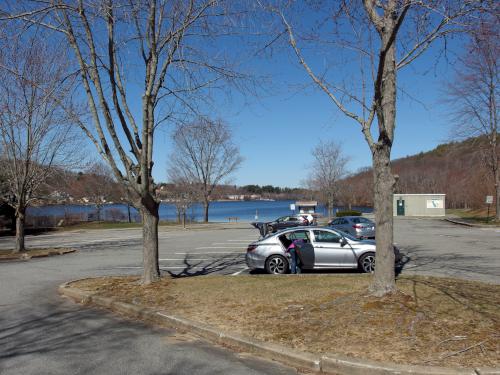 parking in March at Powow Hill in northeast Massachusetts