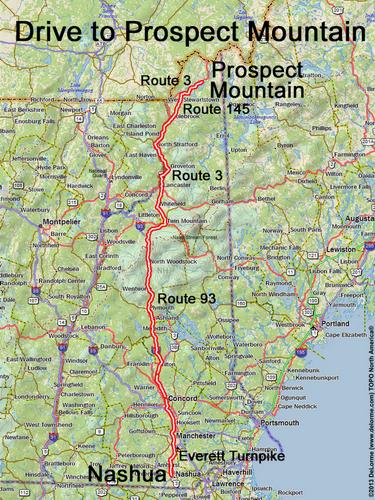 Prospect Mountain drive route