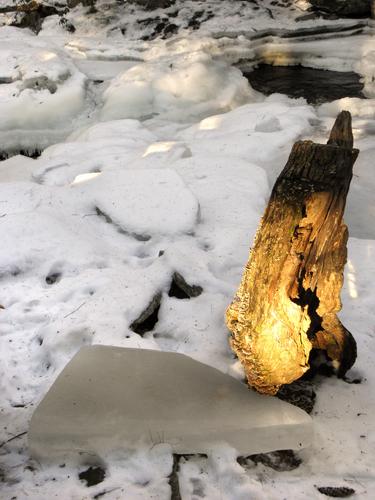 winter scene at Purgatory Brook in New Hampshire