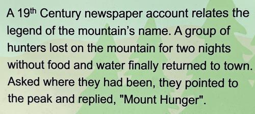 name of Mount Hunger in Vermont