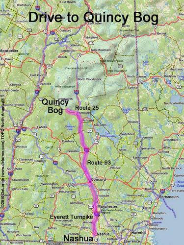 Quincy Bog drive route