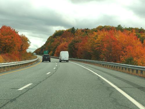 drive in September on Route 89, coming home from Quechee Gorge in eastern Vermont