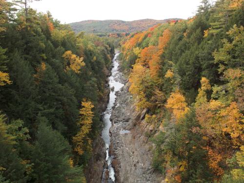 Quechee Gorge as seen in September from the Route 4 bridge, in eastern Vermont (near the NH border)