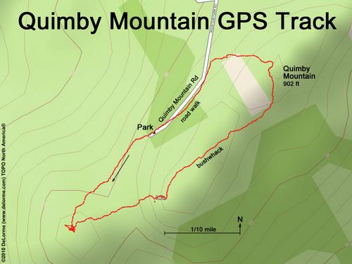 Quimby Mountain gps track