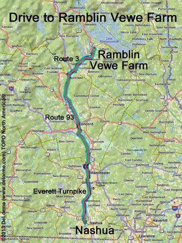 Ramblin Vewe Farm drive route