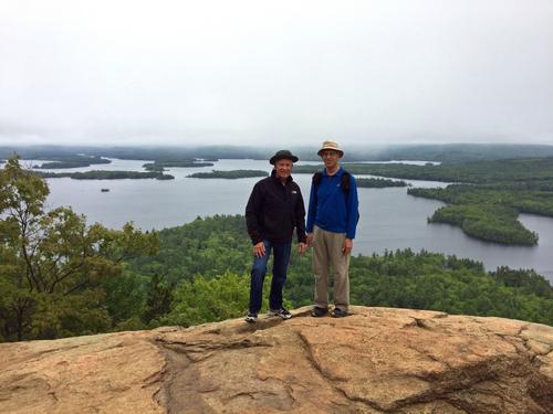 John and Fred on East Rattlesnake mountain in NH