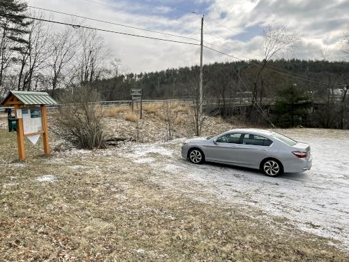 parking in March at Rattlesnake Hill near Hopkinton in southern New Hampshire
