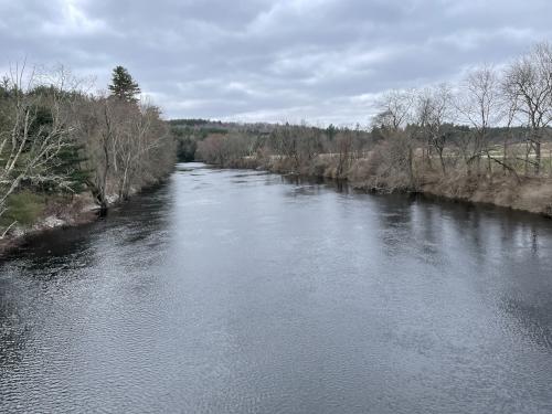 Contoocook River in March near Rattlesnake Hill near Hopkinton in southern New Hampshire