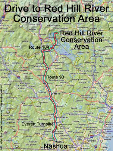 Red Hill River Conservation Area drive route