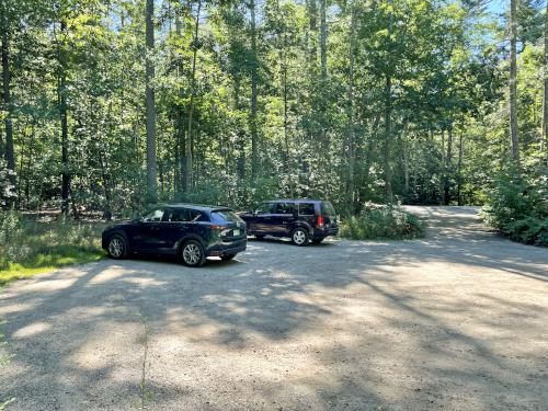 parking lot in August at Rideout Property in southern New Hampshire