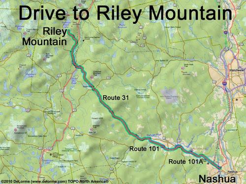 Riley Mountain drive route