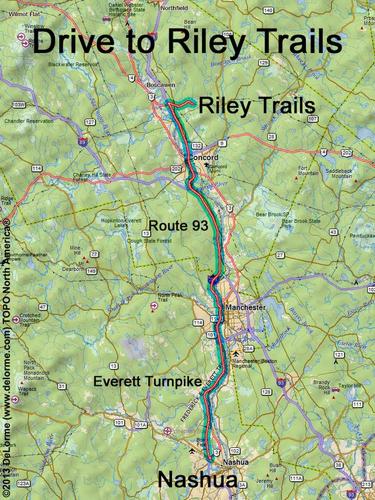 Riley Trails drive route
