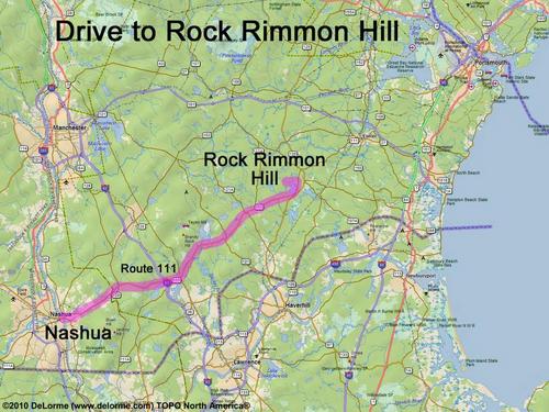 Rock Rimmon Hill drive route