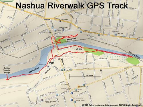 Nashua Riverwalk GPS track in New Hampshire