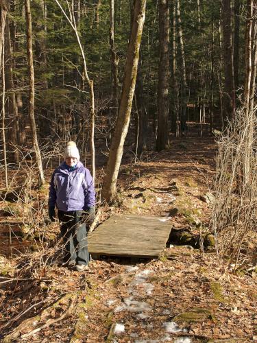 trail in December at Robin Hood Park at Keene in southwest New Hampshire