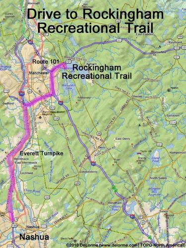 Rockingham Recreational Trail drive route