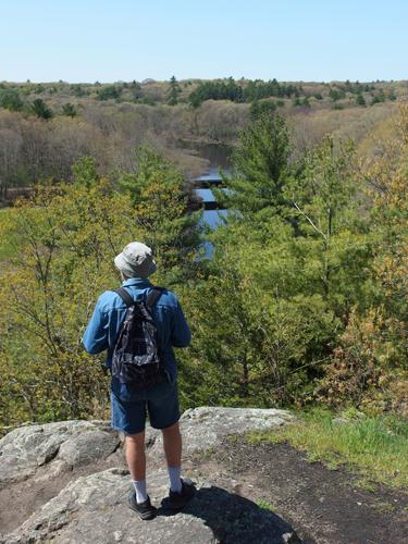 Lance at the King Phillips Overlook at Rocky Narrows Reservation in eastern Massachusetts