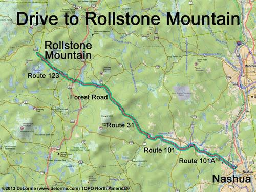 Rollstone Mountain drive route