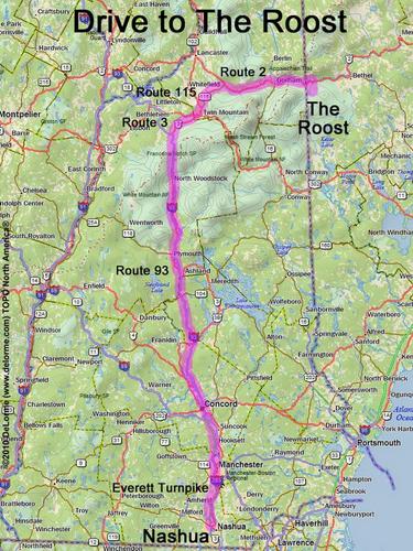 The Roost drive route