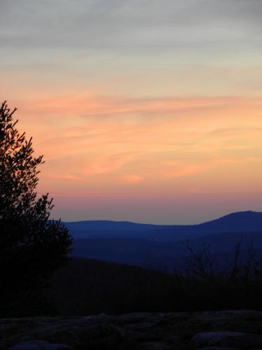 sunset as seen from Rose Mountain in New Hampshire