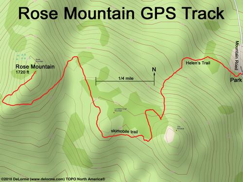 Rose Mountain GPS track in New Hampshire
