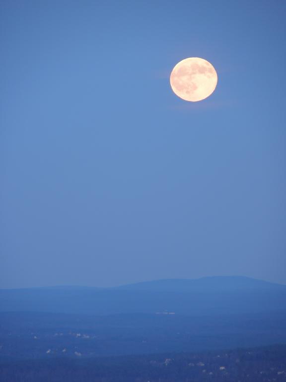 moonrise as seen from Rose Mountain in southern New Hampshire