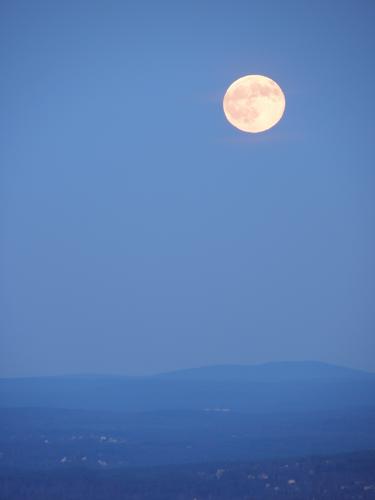 full-moon-rise as seen from Rose Mountain in New Hampshire