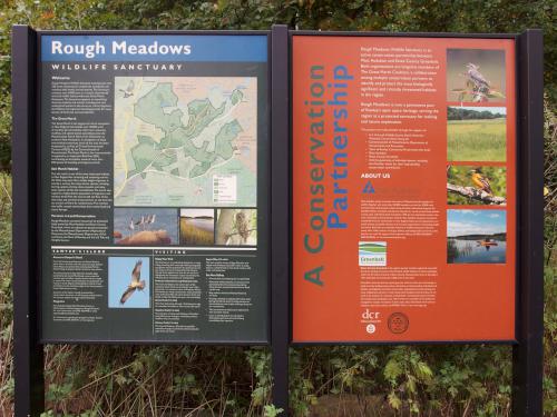 entrance sign at Rough Meadows Wildlife Sanctuary in northeast Massachusetts
