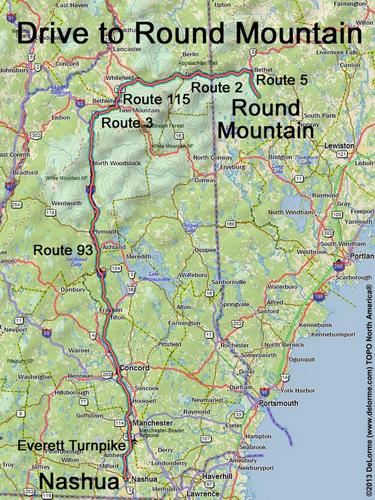 Round Mountain drive route