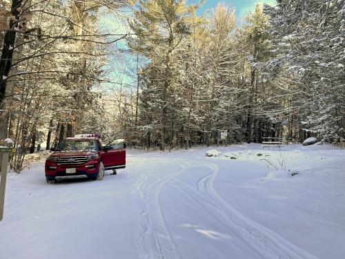 parking in December at Royalston Falls in northern Massachusetts