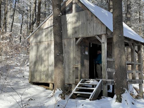 shelter in December near Royalston Falls in northern Massachusetts