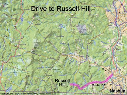 Russell Hill drive route