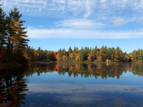 Pratt Pond in October at Russell Abbott State Forest in southern New Hampshire