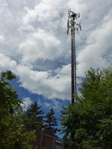 communications tower on top of Russell Crag near Franconia Notch in New Hampshire