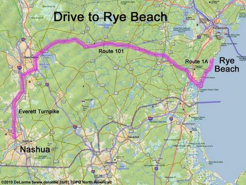 Rye Beach drive route