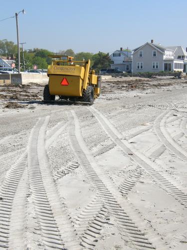 sand sifter on Rye Beach in New Hampshire