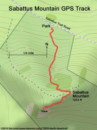 GPS track to Sabattus Mountain in Maine